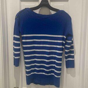 Banana Republic Boatneck Striped Linen Sweater (size Petite XS)